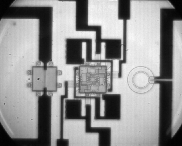 Near-infrared transmission image of a MEMS device